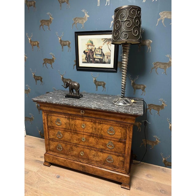 Antique French Walnut Commode For Sale - Image 3 of 14