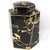 Contemporary Hexagonal Black & Gold Ceramic Lidded Jar For Sale - Image 3 of 8