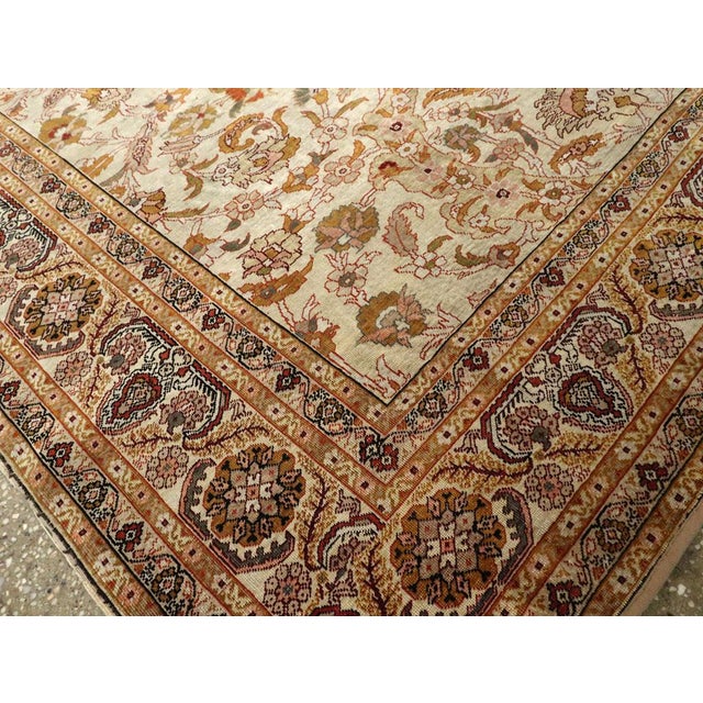 Textile Galerie Shabab Collection Early 20th Century Turkish Silk Kayseri Rug For Sale - Image 7 of 8