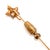 Early 20th Century Antique Victorian 14k Yellow Gold Seed Pearls Floral Leaf Motif Stick Pin For Sale - Image 5 of 8