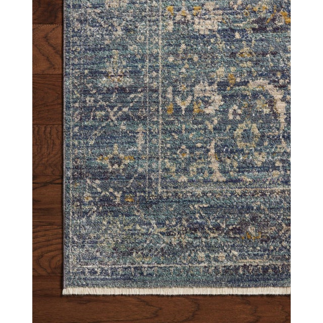 2020s Jean Stoffer x Loloi Bradbury Ocean / Gold 6'-3" x 9' Area Rug For Sale - Image 5 of 8