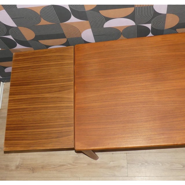 Brown Vintage Danish Extendable Dining Table in Teak, 1960s For Sale - Image 8 of 16