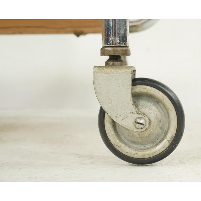 1950s Mid Century Modern Rolling Bar Cart For Sale - Image 9 of 9