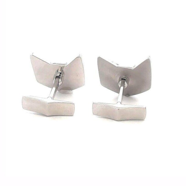 An Orianne Collins Collection by designer Romero Britto, these adorable cat head cufflinks are crafted from 18k white gold...