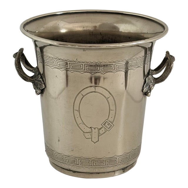 19th C Abraham Kemp Silver Plated Champagne Bucket Wine Cooler For Sale