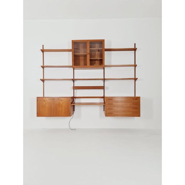 Danish modern modular teak shelving system by kai kristansen for fh möbel , denmark, 1960 danish design by f.h møbler...