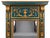 Monumental Italian Neoclassical Louis XVI Style Blue & Giltwood Trumeau Wall Mirror For Sale In Atlanta - Image 6 of 9