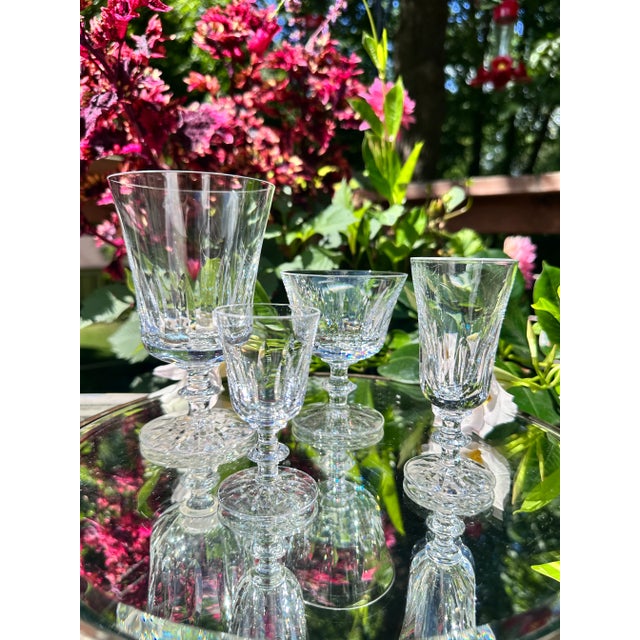 Large Set of 45 Signed Orrefors Sweden Crystal Glass Drinkware Stemware 11 Service Settings Goblet Water Champagne Wine Cordial Barware For Sale - Image 10 of 13