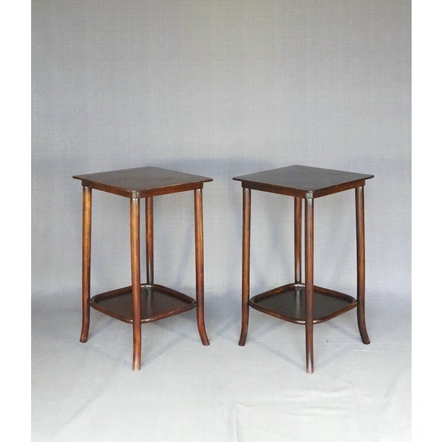 Brown Side Tables by Michael Thonet for Thonet, 1925, Set of 2 For Sale - Image 8 of 10