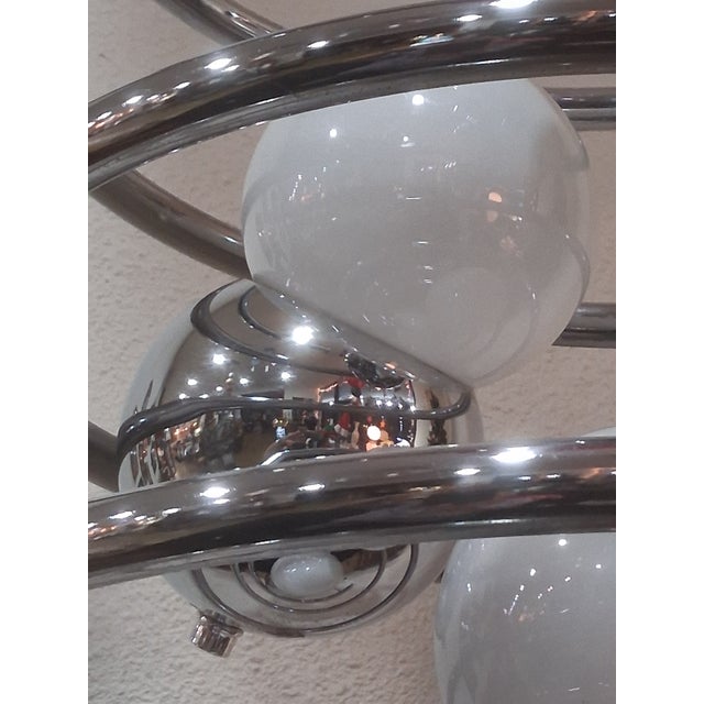 Mid 20th Century Mid Century Chrome Italian Spiral Floor Lamp, Attributed to Goffredo Reggiani For Sale - Image 9 of 10