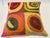 Organic Cotton Abstract Kandinsky Throw Pillow Farbstudie Quadrate For Sale In Palm Springs - Image 6 of 12