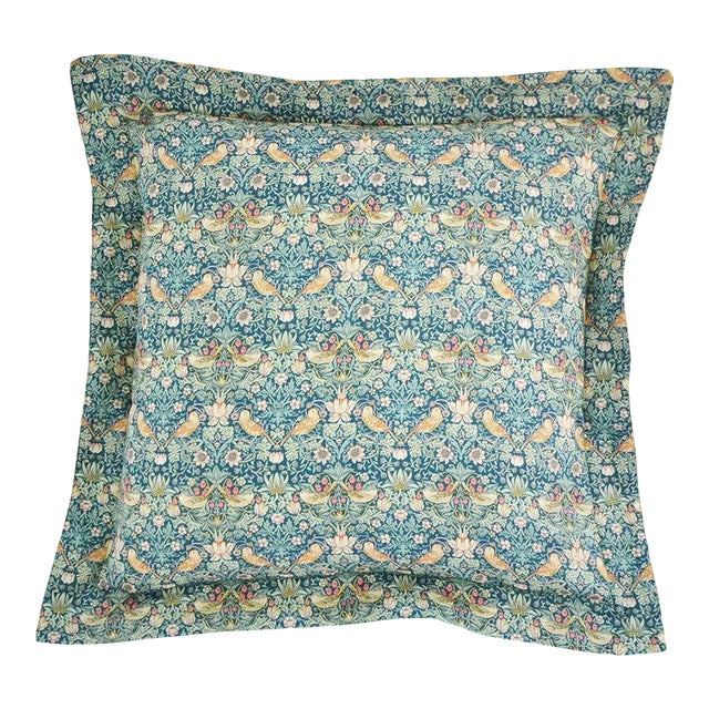 Outdoor Cushion Made With Liberty Fabric Strawberry Thief For Sale