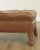 Brown Leather Tufted Long Bench For Sale - Image 10 of 13