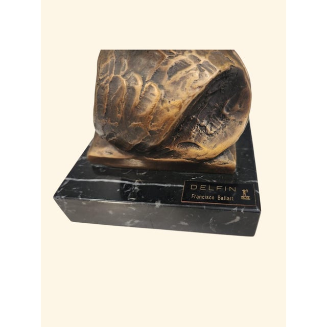 Bronze and Marble Dolphin by Francisco Ballart, 1990s For Sale - Image 5 of 6