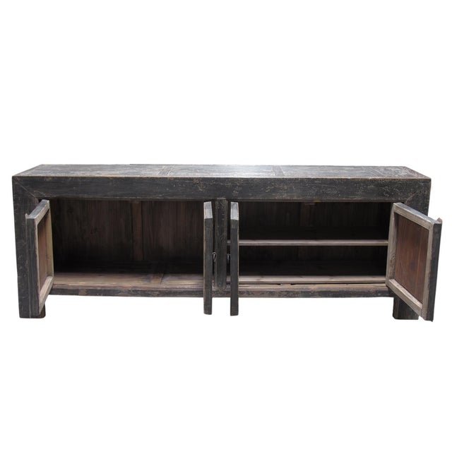 Vintage Distressed Reclaimed Wood Sideboard Cabinet 28 For Sale - Image 9 of 11