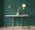 Satin-Finish Steel Console Table with Glossy Cream-White Shelf by Guy Lefèvre for Maison Jansen, 1980s For Sale - Image 4 of 10