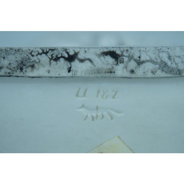 White 1930s Hugo Meisel German Schwarzburger Porcelain Man With Fruit Figurine For Sale - Image 8 of 12