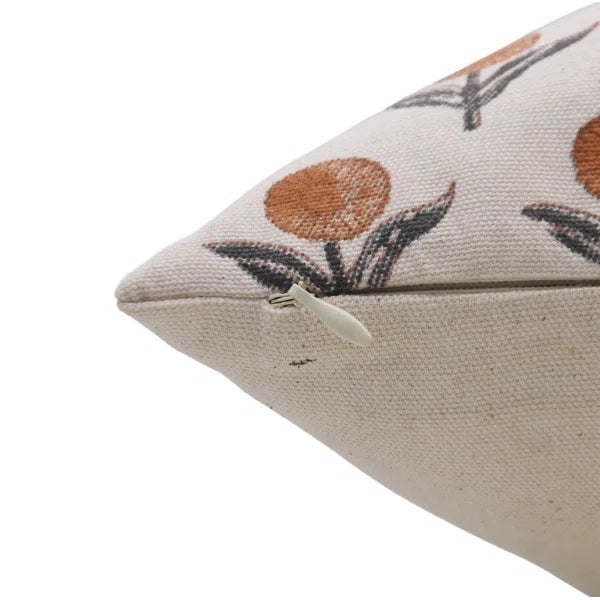 Fabdivine Throw Pillow Cover 14x14 Inch Handmade Block Print - Genda Pushp For Sale - Image 4 of 5