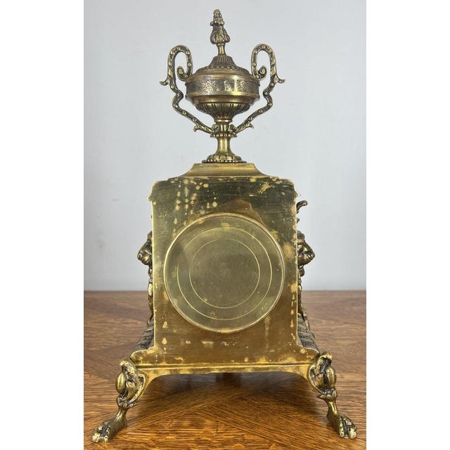 Vintage French Clock Garniture with Candelabras, Set of 3 For Sale - Image 12 of 18