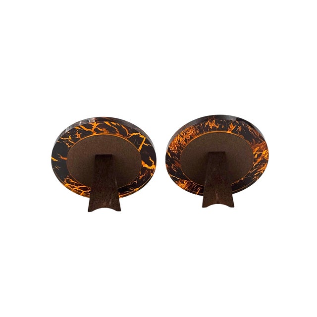 Plastic Hollywood Regency Set of 2 Lucite Picture Frames, Italy 1970s For Sale - Image 7 of 11