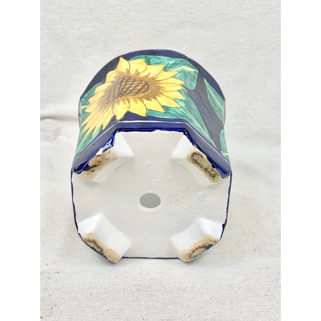 Vintage Mexican Sunflower Planter For Sale - Image 11 of 12