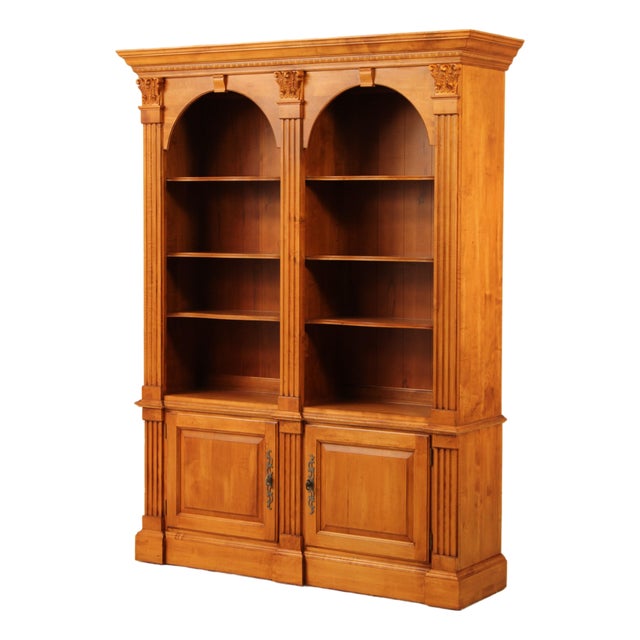 Ethan Allen Legacy Collection Open Bookcase Cabinet For Sale