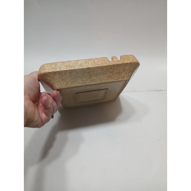 Mid-Century Modern 1970s/80s Share Treasure Craft Pottery Craft Ashtray Stoneware Made in Usa Trinkets Paintbrushes For Sale - Image 3 of 7