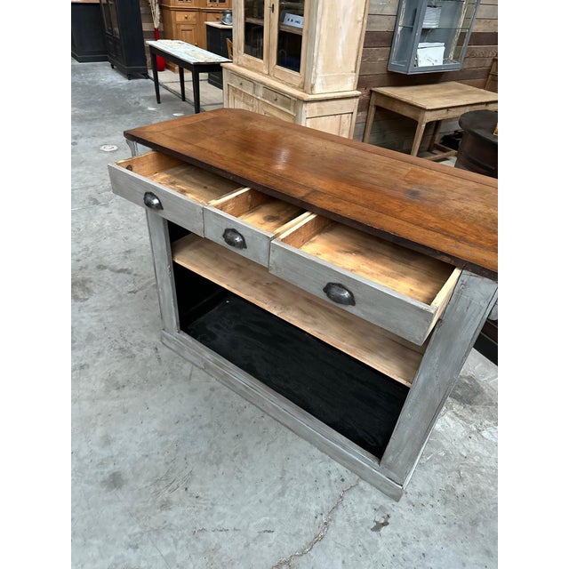 Gray Patinated Bar Counter For Sale - Image 8 of 14