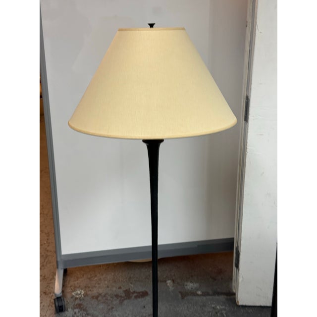 Pottery Barn Hammered Metal Floor Lamp For Sale - Image 10 of 12