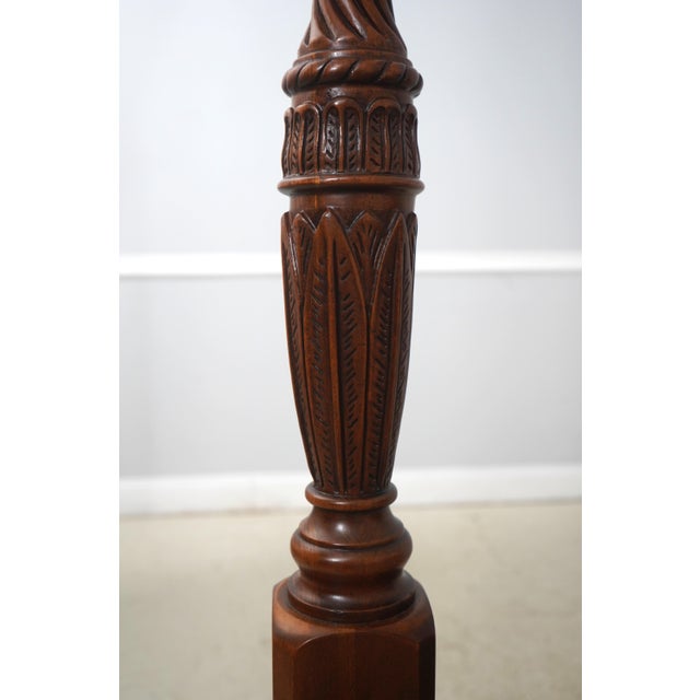Harden Queen Size Rice Carved Poster Bed For Sale - Image 13 of 17