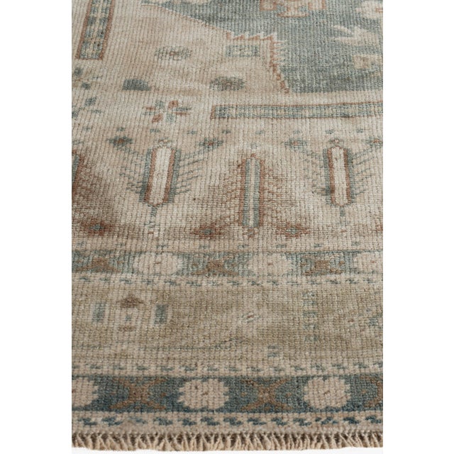 Turkish Vintage Circa 1940 Beige Turkish Oushak Hand Knotted Wool Rug 5ft 7in X 10ft 2in For Sale - Image 3 of 15