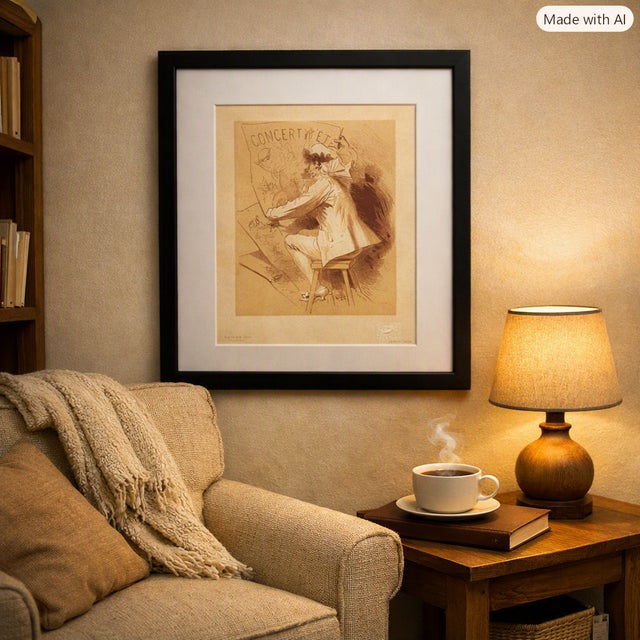 Late 19th Century Jules Chéret “Concert D’Été,” 1896 — Special Plate Lithograph on Japan Paper, Framed For Sale - Image 5 of 8