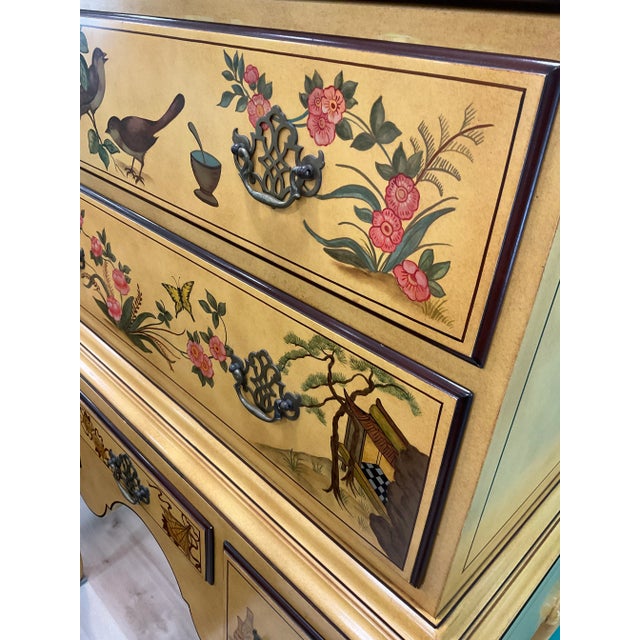 1970s 1970s Vintage Baker Chinoiserie Highboy For Sale - Image 5 of 9
