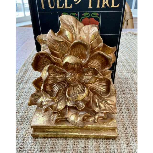 Pair of 1980s Floral Form Bookends For Sale - Image 4 of 12
