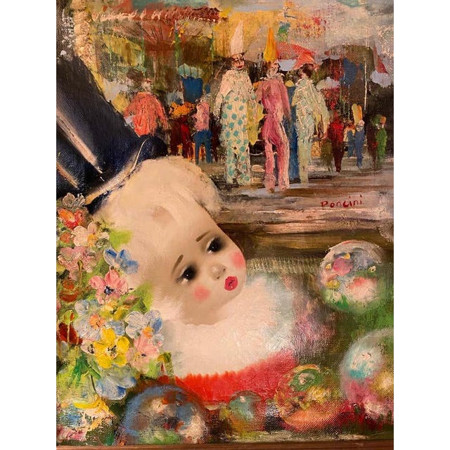 "The Doll and the Circus" Oil Portrait Painting by Santini Poncini For Sale - Image 9 of 10