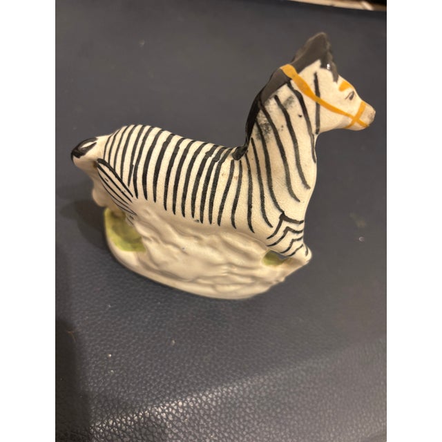 Victorian Rare Staffordshire Figure of a Zebra, Early 19th Century For Sale - Image 3 of 10