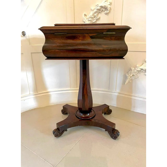 Antique William IV Rosewood Work Box For Sale - Image 6 of 16