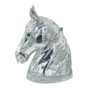 Vintage Equestrian Horse Head Champagne Ice Bucket Cooler Silverplate