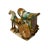 1980s Oriental Tri-Color Green White Yellow Ceramic Horse Cart Art Figure For Sale - Image 5 of 10