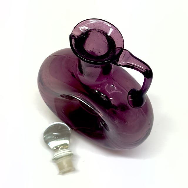 Amethyst Glass Bottle Curation - Group of 3 For Sale In Miami - Image 6 of 9