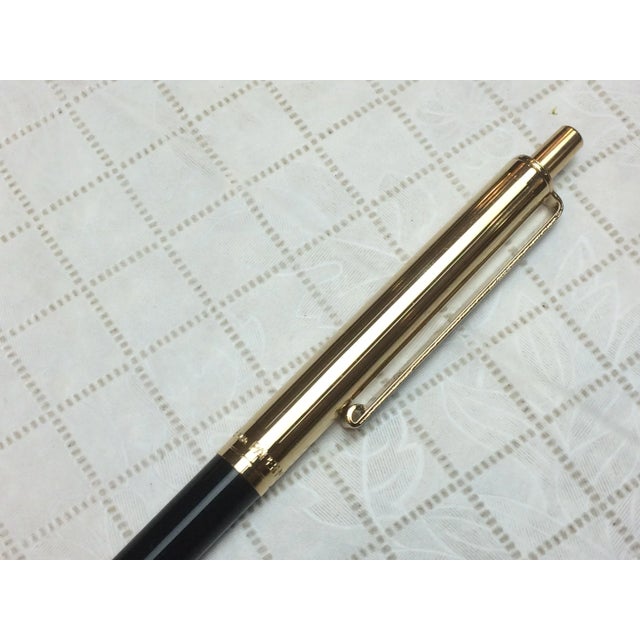 Vintage "Paper Mate" Black and Goldtone Pen For Sale - Image 9 of 13