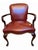 Brick Red The Ultimate Statement of Traditional Elegance: The Leathercraft Open Armchair & Tufted Ottoman Set For Sale - Image 8 of 12