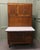 An American Oak Hoosier Kitchen Cabinet by Hudson Bros This one is in Good Original condition, it made in Oak, and has...