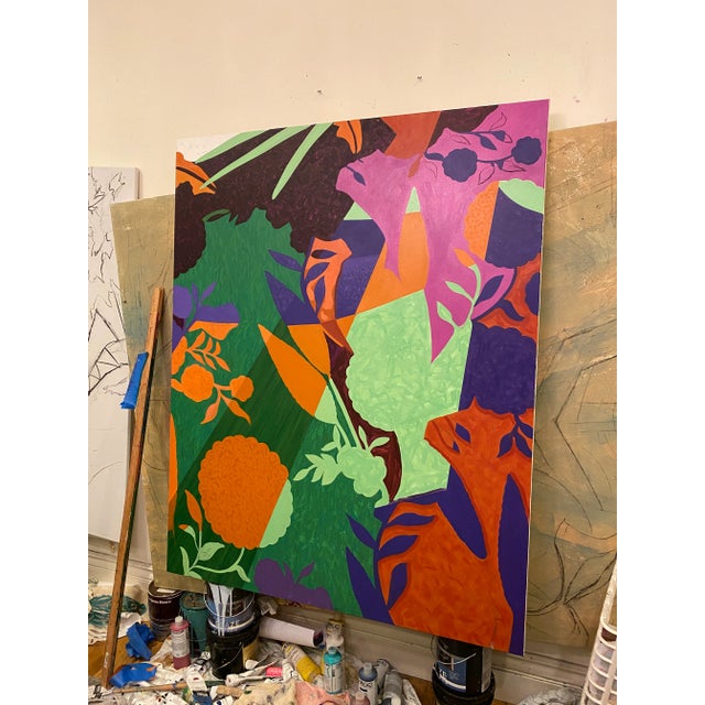 "Whisper of the Dawn" Contemporary Original Abstract Acrylic Painting by Albert Leon Sultan For Sale In New York - Image 6 of 11