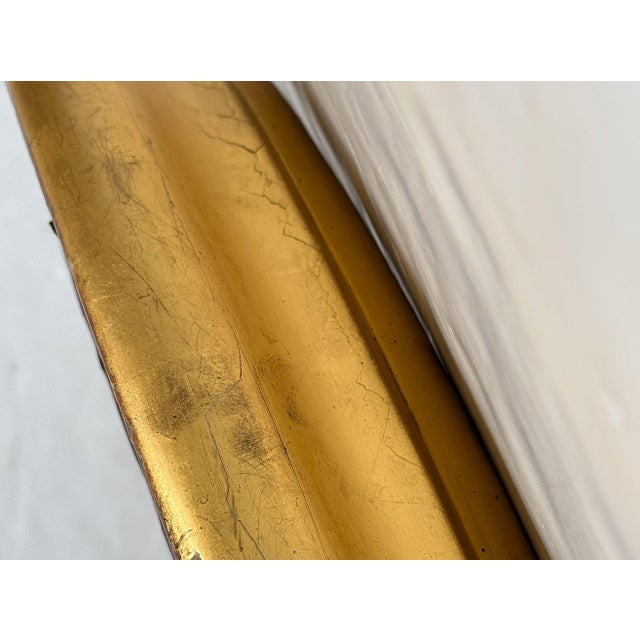 Gold Regency Era Large Round Mirror With Deep Gilt Frame From England (Dia 26 1/2 In) For Sale - Image 8 of 10