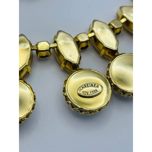 White 1950s Schreiner New York, Signed Demi-Parure, Necklace & Earrings Set - 3 Pieces For Sale - Image 8 of 8