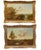 A decorative pair of victorian english landscape oil paintings circa 1880 each housed in finely carved giltwood frames...