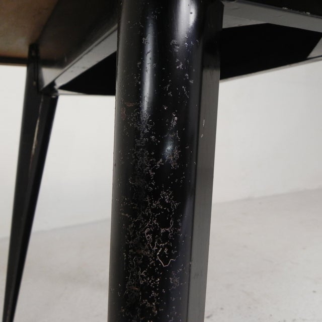 Model Tolix T55 Bistro Table with Formica Top from Henri Julien, 1950s For Sale - Image 16 of 18