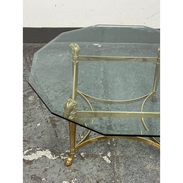 Drexel Furniture Connoisseur Collection Brass Coffee Table, Circa 1987 For Sale In San Francisco - Image 6 of 12