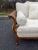 French Louis XV Style Elegant Ivory 7.5' Sofa Sale $2750 Serpentine Carved Back Curved Caned Sides Mid-Century For Sale - Image 9 of 13
